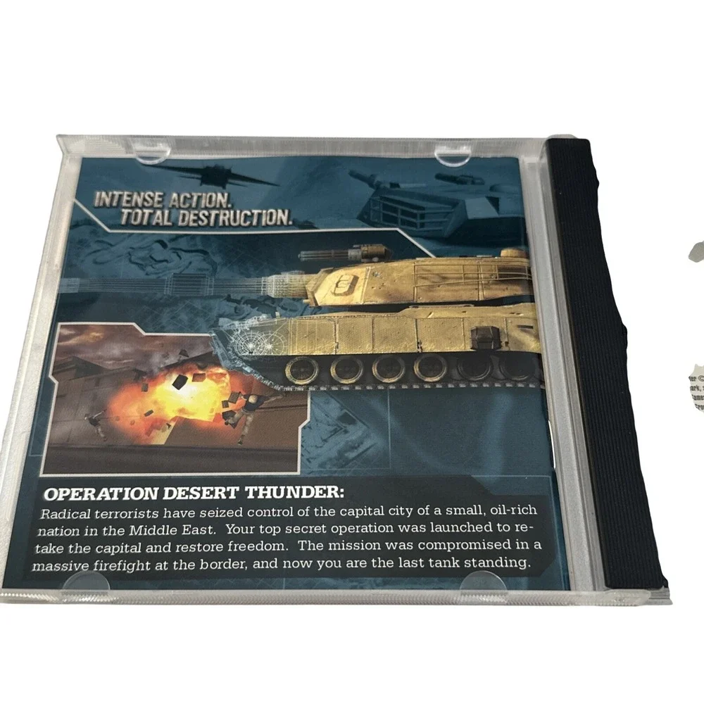 Desert Thunder PC CD-ROM 2003 Groove Games Tank Combat Action Windows XP 98 ME